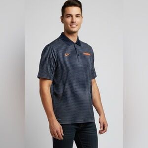 Syracuse University Nike DRI-FIT Navy Striped Polo Shirt Men’s Size Small